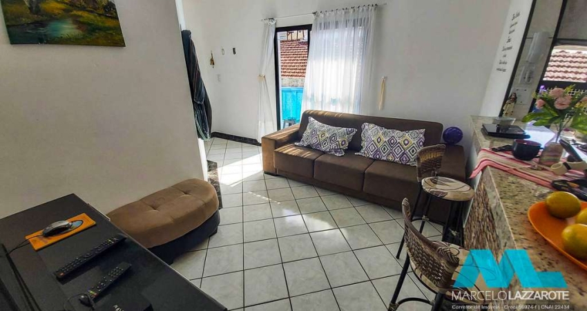 Apartamento com 1 quarto e 1 vaga privativa no Boqueirão em Praia Grande