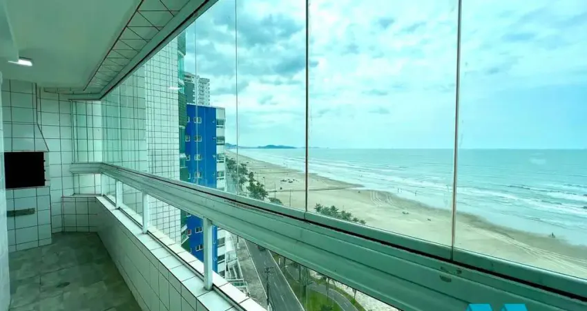 Apartamento frente para o mar com 2 quartos no maracanã em praia grande