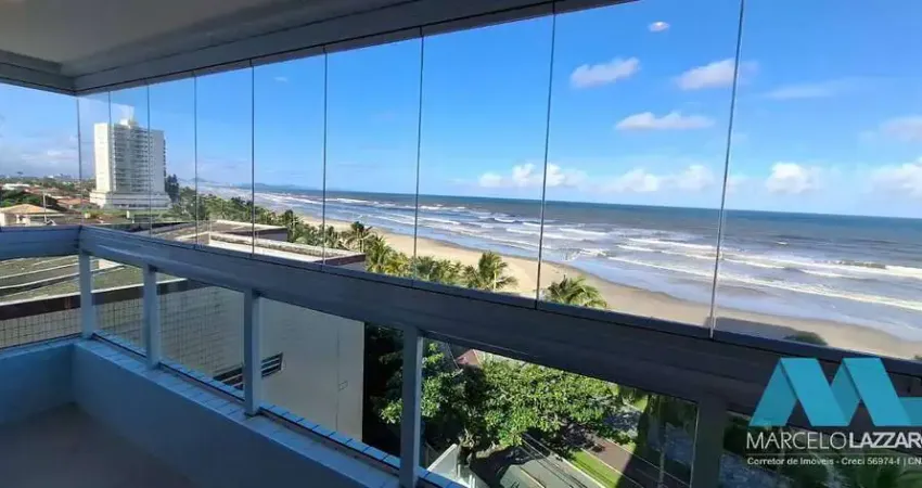 Apartamento frente praia de 3 quartos no balneário flórida em praia grande