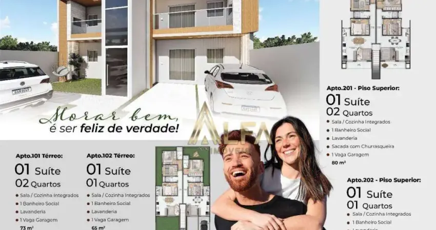 Apartamento com 3 dormitorios sendo 1 suíte / Meia Praia - Navegantes SC