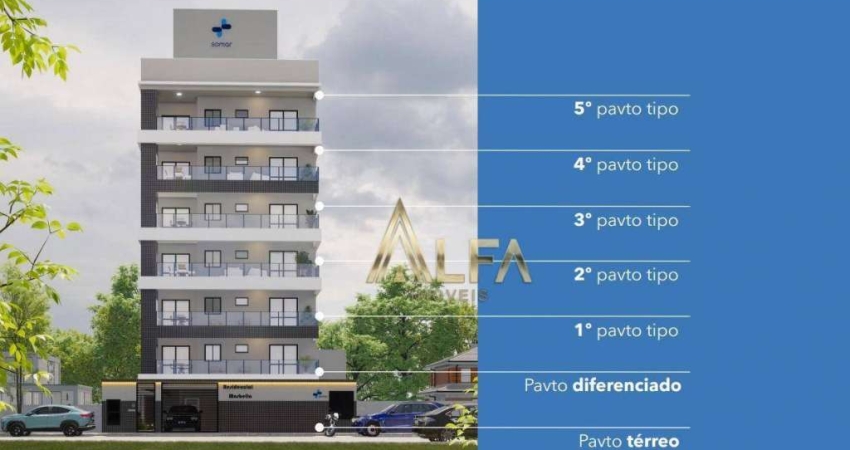 400m do mar - Apartamento com 3 dormitórios sendo 01 suíte, 95 m² por R$ 630.498 - Gravatá - Navegantes/SC