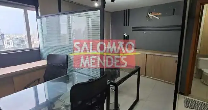 Sala mobiliada no evolution no umatrizal, alta, divisórias em vidro.