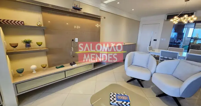 Apartamento mobiliado na doca, no umarizal. andar alto, vista baia