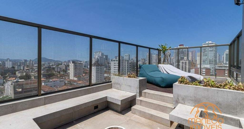 Cobertura à venda, 2 quartos, 2 suítes, 2 vagas, BOQUEIRÃO - Santos/SP