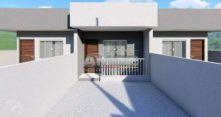 Casa com 2 dormitórios, 2 vagas e passagem lateral no Dom Joaquim em Brusque