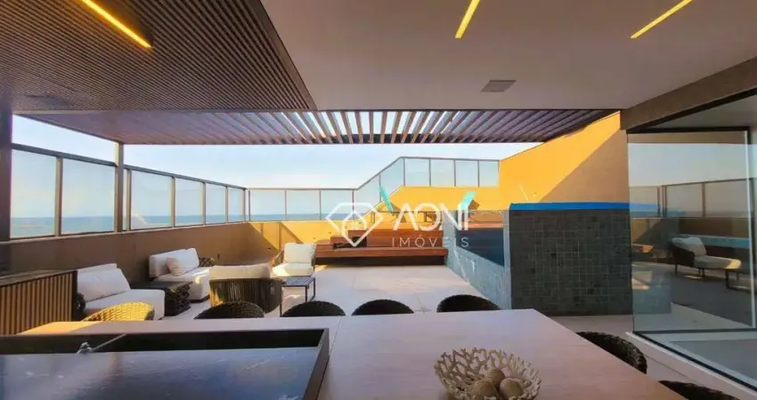 Cobertura com 5 dormitórios à venda, 518 m² por r$ 10.600.000,00 - praia da costa - vila velha/es