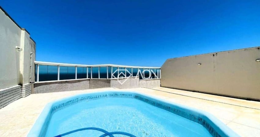 Linda cobertura linear, frente mar, 3 dormitórios à venda, 287 m² por R$ 3.000.000 - Praia de Itaparica - Vila Velha/ES