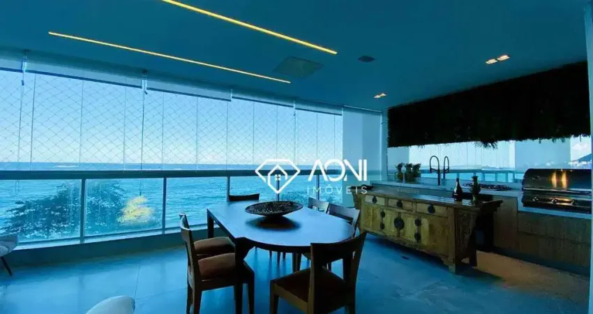 Luxuoso apartamento, frente mar com 4 dormitórios à venda, 280 m² por r$ 6.800.000 - itapoa - vila velha/es