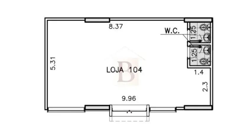 Excelente oportunidade de investimento: ponto comercial em condomínio no centro de niterói-rj, 1 sala, 2 banheiros, 57,19m².