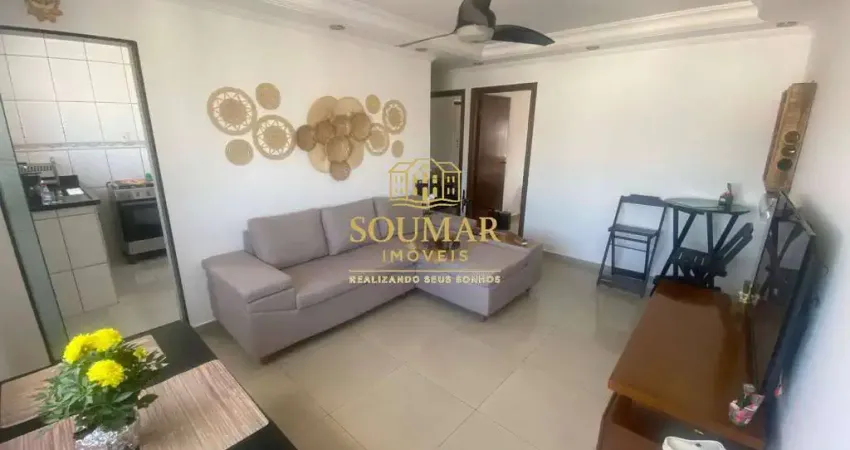 Home Office na praia de Santos - Apto de 2 Dormitórios Mobiliado