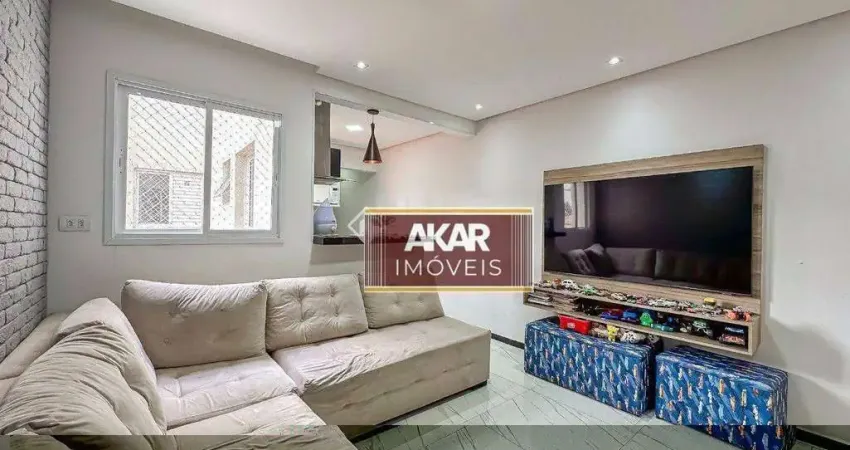 Cobertura com 2 dormitórios à venda, 110 m² por r$ 583.000,00 - vila scarpelli - santo andré/sp