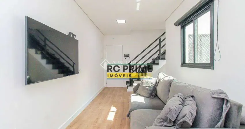 Cobertura com 2 dormitórios à venda, 86 m² por r$ 470.000,00 - vila camilópolis - santo andré/sp