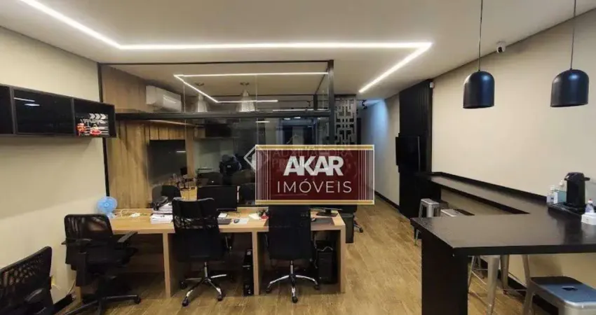 Linda sala comercial no centro de santo andré, com 78m² de área útil