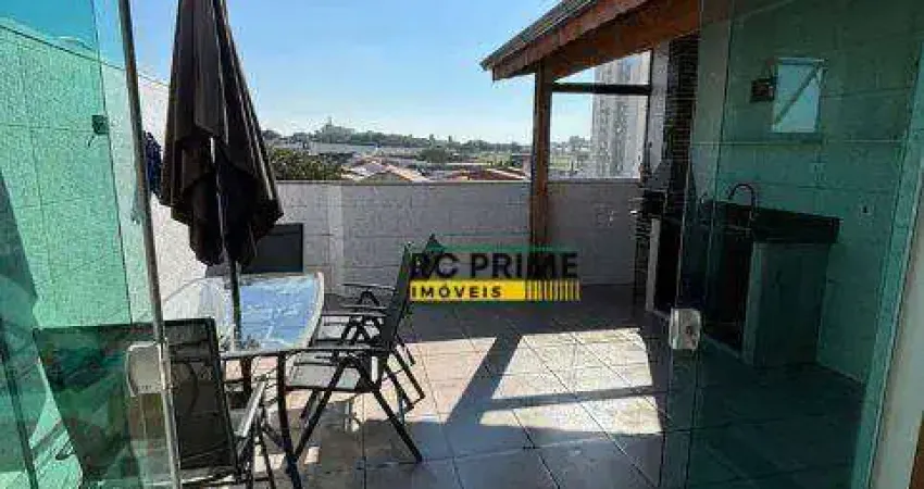 Cobertura com 2 dormitórios 2 vagas à venda, 100 m² por r$ 440.000 - parque erasmo assunção - santo andré/sp