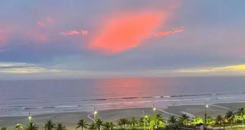 Apto praia grande jd. maracanã - 2 quartos, sala 2 ambientes vista para o mar, 1 gar, elevador