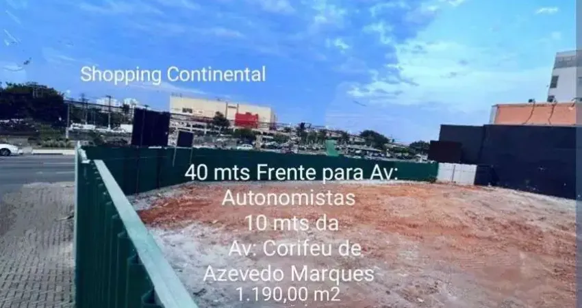 Terreno comercial à venda na Avenida dos Autonomistas, 261, Vila Yara, Osasco