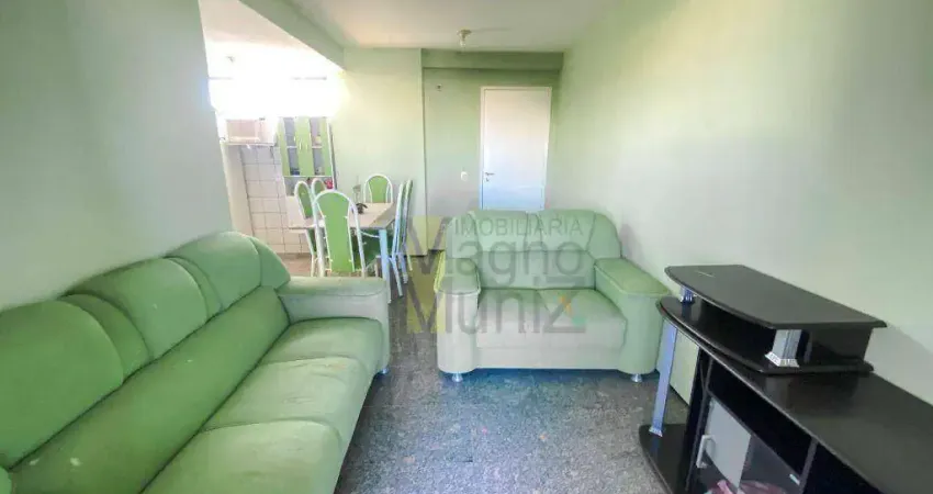 Edifício Abarana – Apartamento mobiliado com 2 quartos para alugar, 60 m² por R$ 2.751/mês - Papicu - Fortaleza/CE