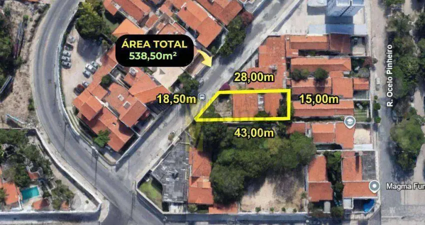 Terreno à venda, 538 m² por r$ 480.000,00 - papicu - fortaleza/ce