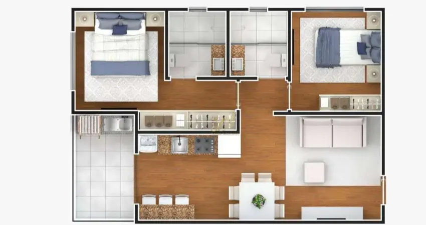 Ótimo apartamento 2 quartos com suíte - Lançamento exclusivo, 56,39m² - ao lado do Palladium!