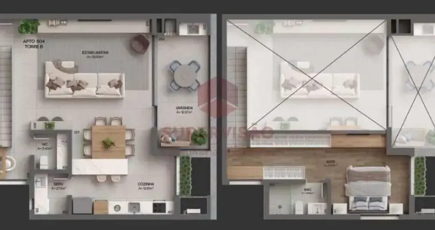 Apartamento com 1 quarto à venda na Rodovia Haroldo Soares Glavan, 607, Cacupé, Florianópolis