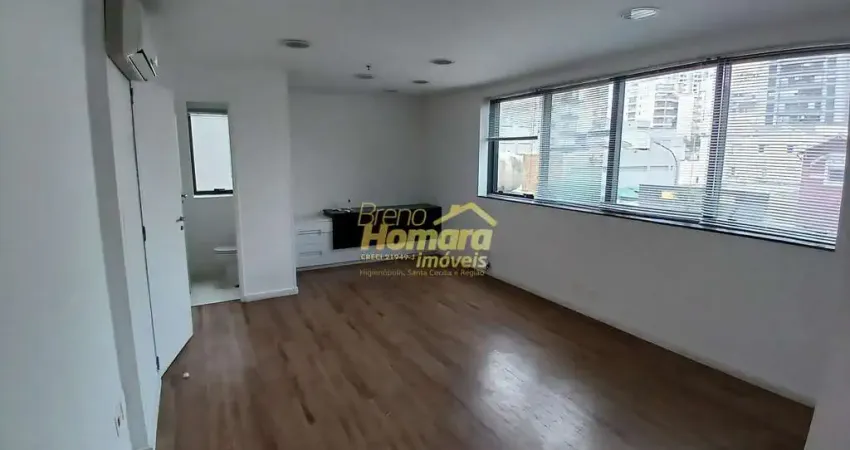 Conjunto comercial para locação de 93 m²com 4 salas, cozinha e 3 vagas no bairro da santa cecília,