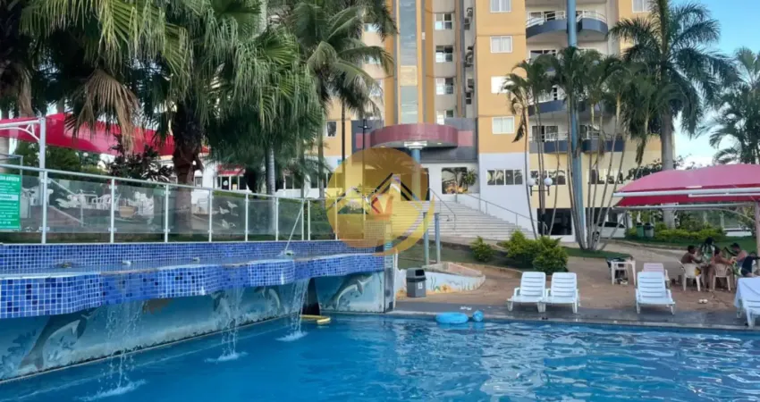 Apartamento reformado, lazer completo e ainda vista deslumbrante para as piscinas– caldas novas/go