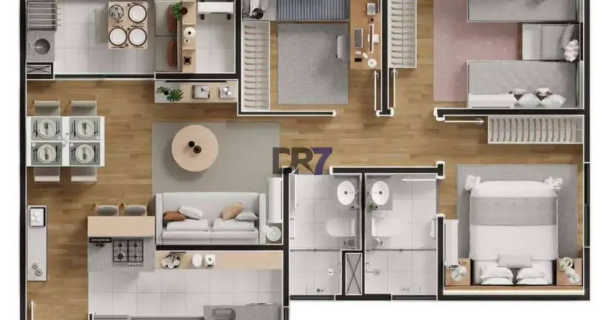 Apartamento à venda em campinas, bonfim, com 3 quartos, com 65 m²