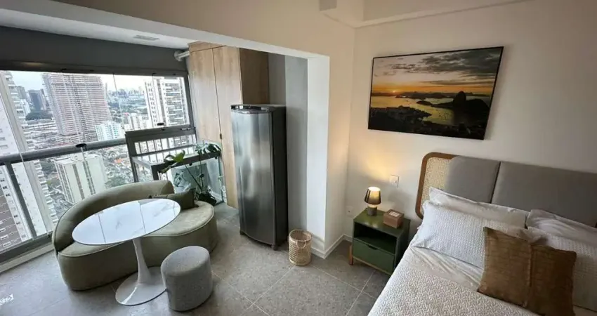 Studio mobiliado 30m², lazer completo, próximo ao metrô brooklin, air brooklin residence