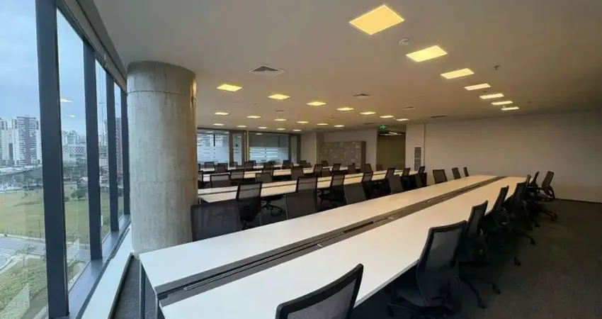 Sala comercial estrutura completa: mobiliada de 399m², no time corporate (triple a), locação!