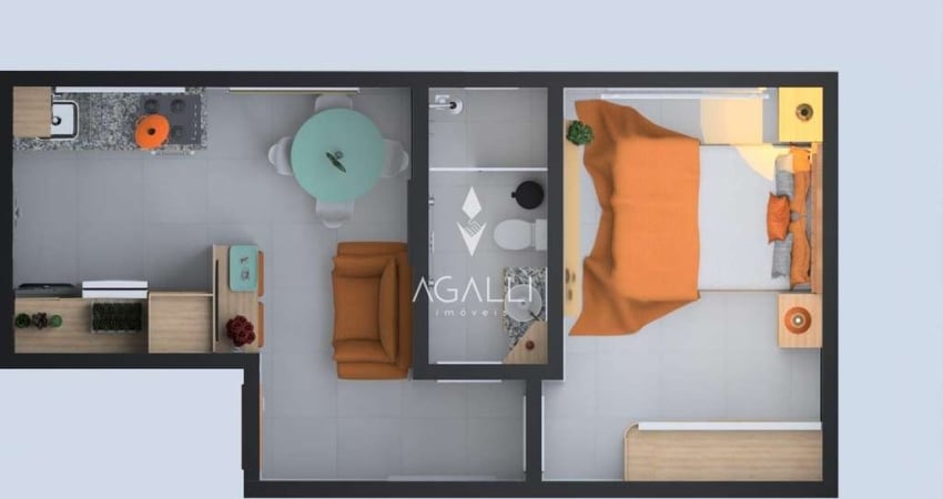 Apartamento com 1 dormitório à venda, CAJURU  , CURITIBA - PR