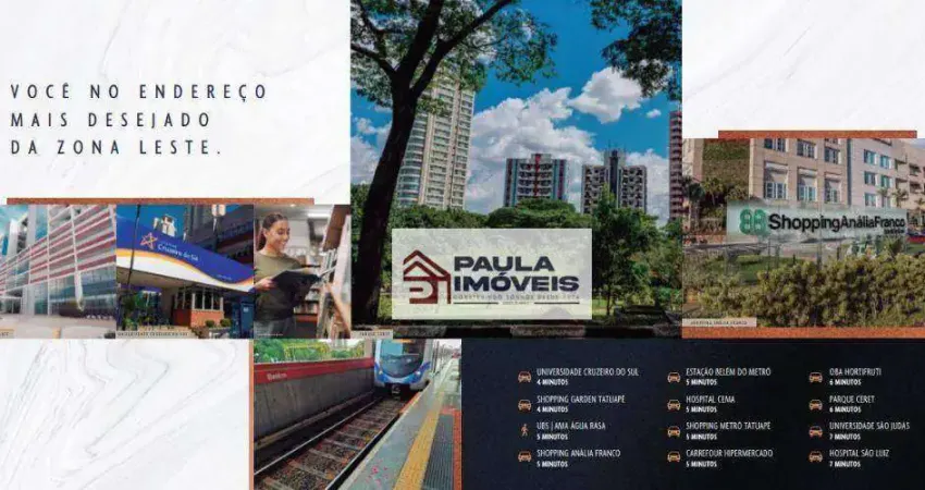 Apartamento com 2 dormitórios à venda por R$ 245.000 - ANÁLIA FRANCO na Vila Regente Feijó - São Paulo/SP