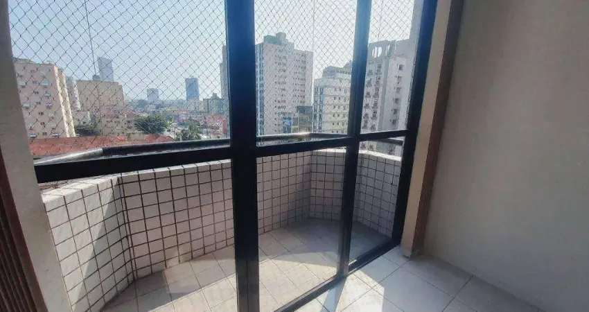 Apartamento com 1 dormitório para alugar, 56 m² por R$ 2.400,00/mês - Gonzaguinha - São Vicente/SP