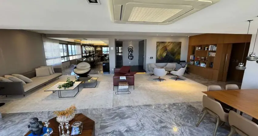 Terrazzo imperiale 386m², vista mar, 4 suítes, hidromassagem, suíte master com closet, climatizado, finamente decorado, fino acabamento, 6 vagas.