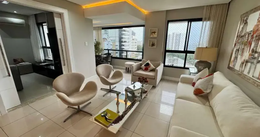 Manoel pontes tanajura 147m² fino acabamento, reformado, móveis planejados, varanda integrada, 3 suítes, 4/4, alto padrão, 3 vagas. agende sua visita!