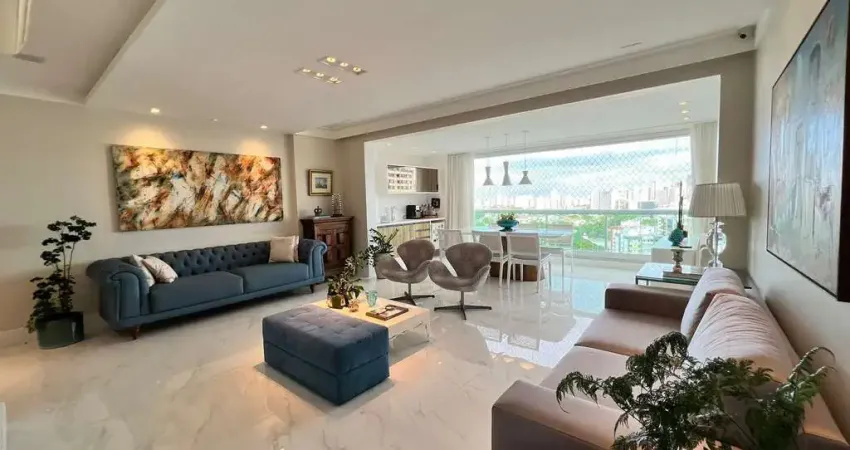 Diamond itaigara 185m², hidromassagem, 3 suítes, climatizado, varanda, sala ampliada, 3 vagas, área de serviço, fino acabamento. agende sua visita!