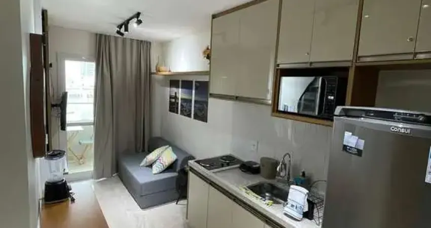Smart sol 24m², studio com quarto e sala, climatizado, mobiliado, varanda, decorado, móveis planejados por apenas: r$330.000,00! agende sua visita!