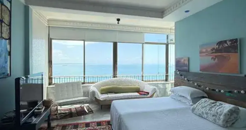 Corredor da Vitória 209m², vista mar Baía de Todos os Santos, 4/4, suíte, varanda integrada, sala ampla, fina decoração. Agende sua visita!