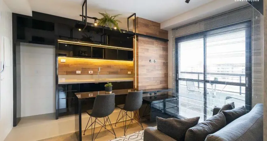 Apartamento decorado | 1 quarto com churrasqueira | vaga à venda em curitiba/pr