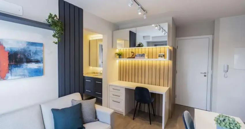 Apartamento garden mobiliado com 1 quarto à venda em curitiba/pr