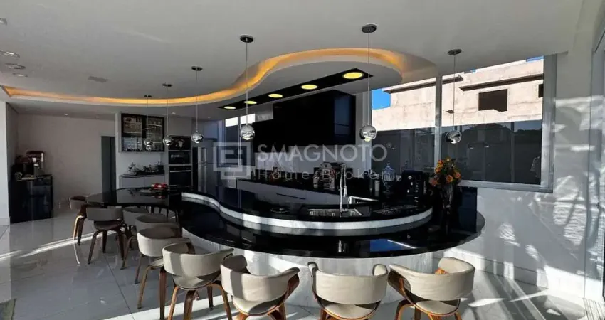 Sobrado de luxo com piscina 4 suítes e área de lazer completa no damha ii - jardim parque jupiá, piracicaba - sp ref: so0048