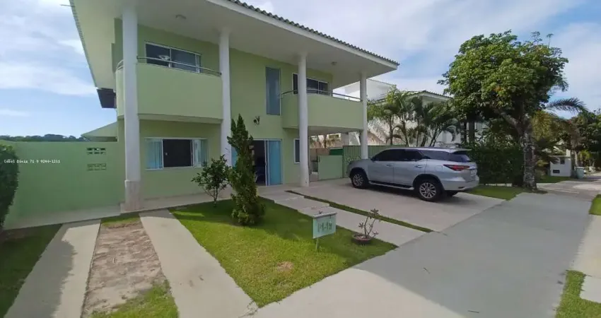 Casa em condomínio para locação em camaçari, alphaville (abrantes), 5 dormitórios, 4 suítes, 6 banheiros, 4 vagas