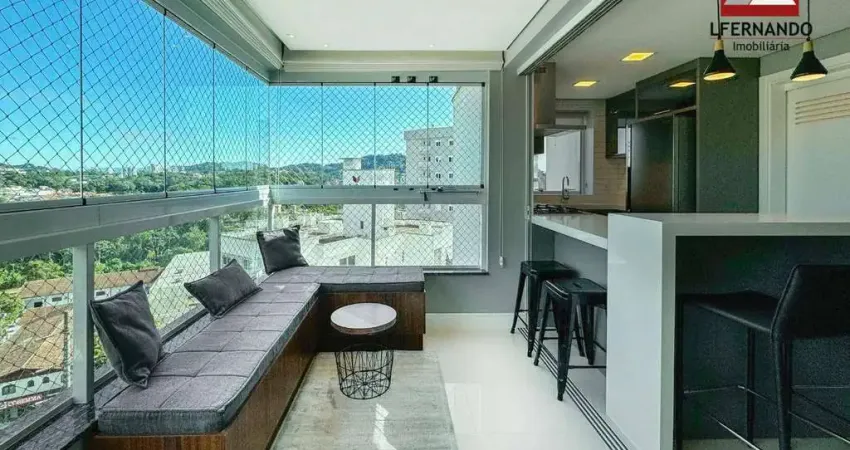 Apartamento mobiliado com 3 dormitórios, sendo 1 suíte à venda, 101 m² por R$ 899.000 - Velha - Blumenau/SC