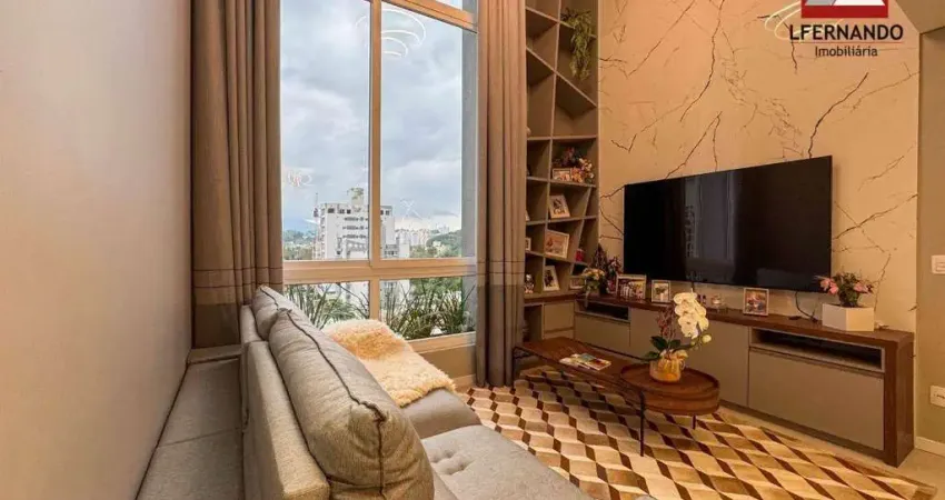 Apartamento mobiliado com 2 suítes à venda, 86 m² por r$ 890.000 - velha - blumenau/sc