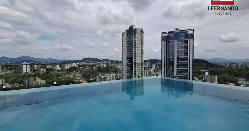 Apartamento com 1 dormitório para alugar, mobiliado andar alto - victor konder - blumenau/sc