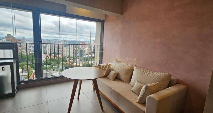 Studio com 1 dormitório para alugar, 26 m² por R$ 4.116,57/mês - Alto de Pinheiros - São Paulo/SP