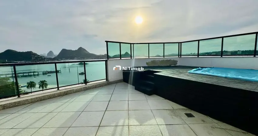 Apartamento/cobertura 4 suítes, 3 vagas,frente mar, charitas niterói