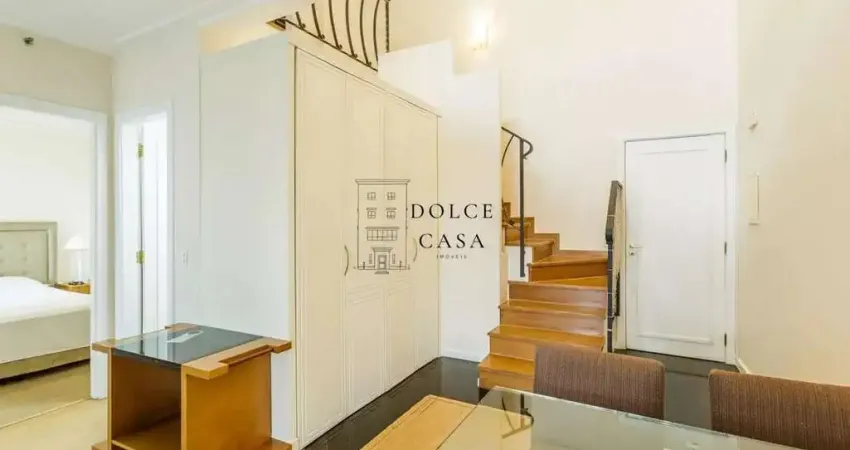 Apartamento duplex mobiliado no Itaim Bibi - 80m², 3 quartos, lazer e concierge