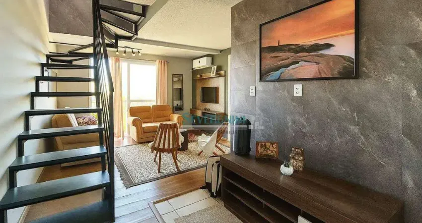 Cobertura com 2 dormitórios, 108 m² - venda por r$ 298.000 ou aluguel por r$ 2.000/mês - vila cachoeirinha - cachoeirinha/rs