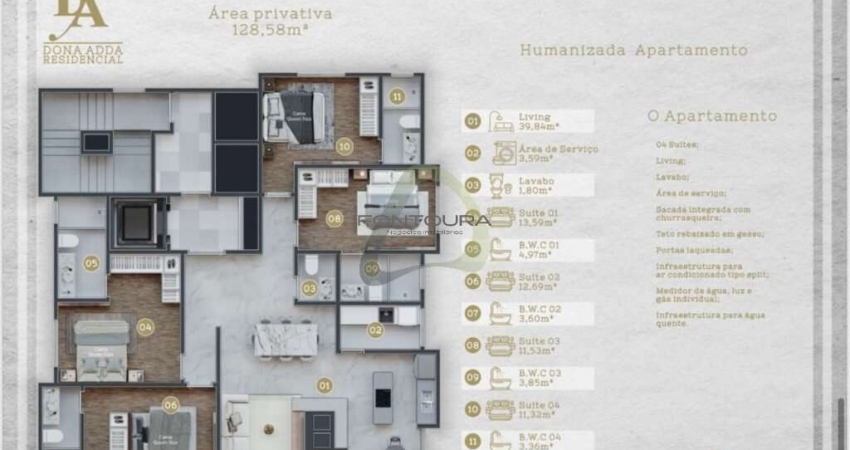 Apartamento com 4 quartos à venda na Rua 299, 18, Meia Praia, Itapema