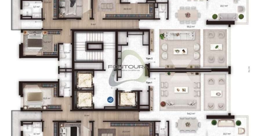 Apartamento com 4 quartos à venda na Rua 256, 70, Meia Praia, Itapema
